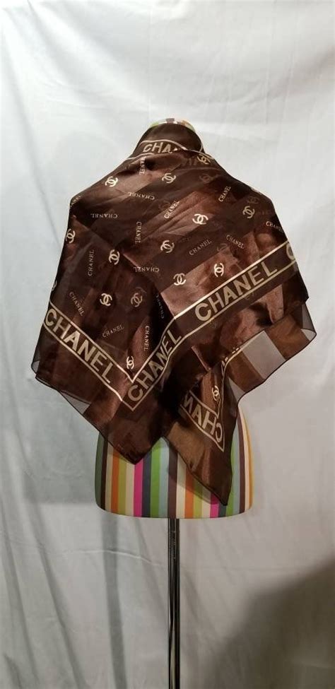 brown chanel scarf|cheap Chanel scarf.